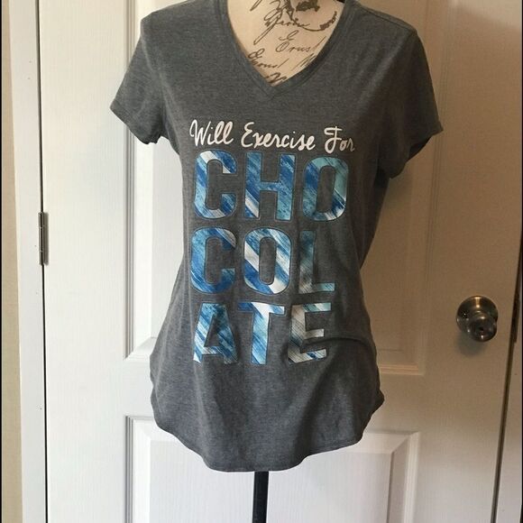 Tek Gear Dry Tech Gray Graphic Women's Tee Medium - Picture 2 of 10